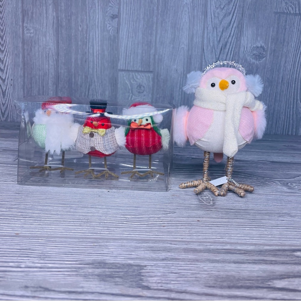 Bundle 3 MINI Bird feathery friends Christmas Wondershop birds 2019 & yarrow